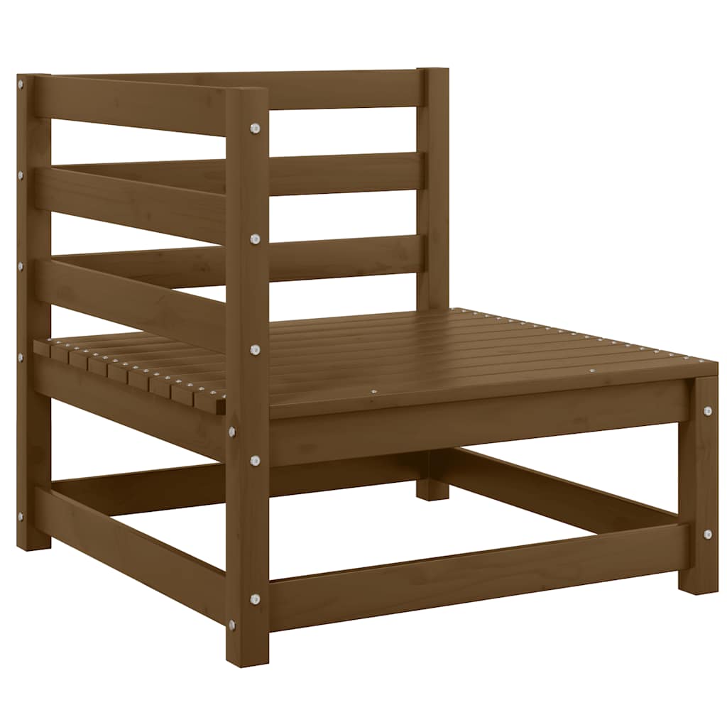 2-tlg. Garten-Lounge-Set Honigbraun Massivholz Kiefer