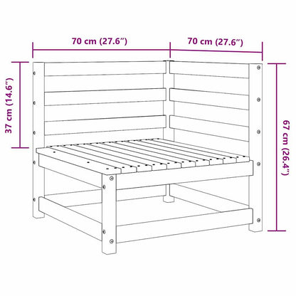 2-tlg. Garten-Lounge-Set Honigbraun Massivholz Kiefer