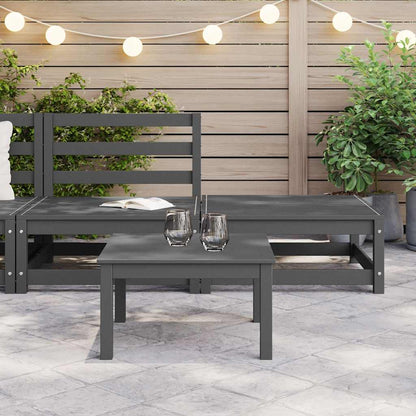 2-tlg. Garten-Lounge-Set Grau Kiefer Massivholz