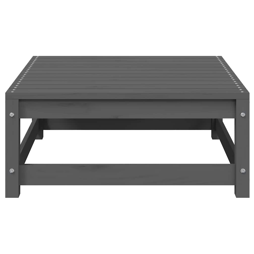 2-tlg. Garten-Lounge-Set Grau Kiefer Massivholz