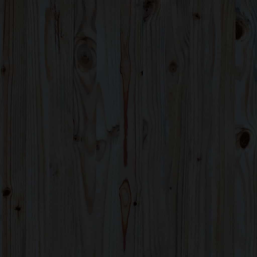 3-tlg. Garten-Lounge-Set Schwarz Massivholz Kiefer