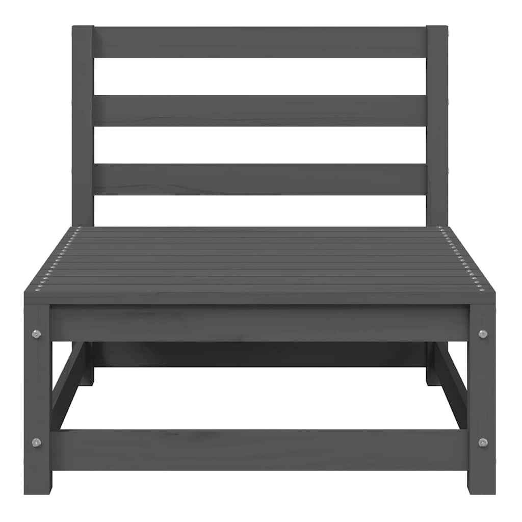 3-tlg. Garten-Lounge-Set Grau Kiefer Massivholz