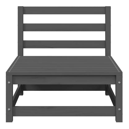 3-tlg. Garten-Lounge-Set Grau Kiefer Massivholz