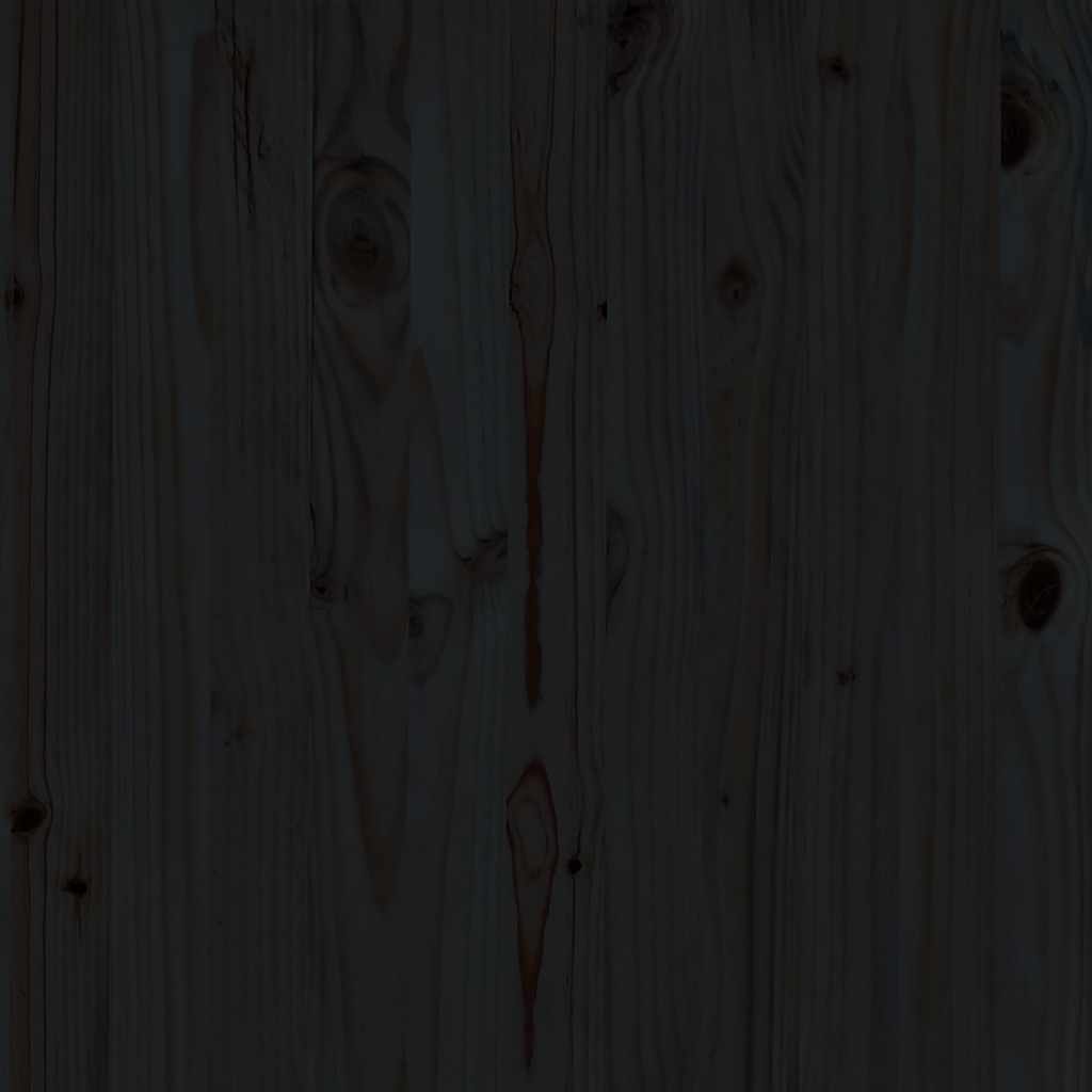 3-tlg. Garten-Lounge-Set Schwarz Massivholz Kiefer