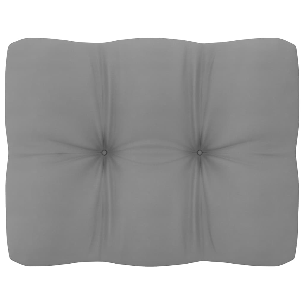 Garten-Ecksofa mit Grauen Kissen Massivholz Kiefer