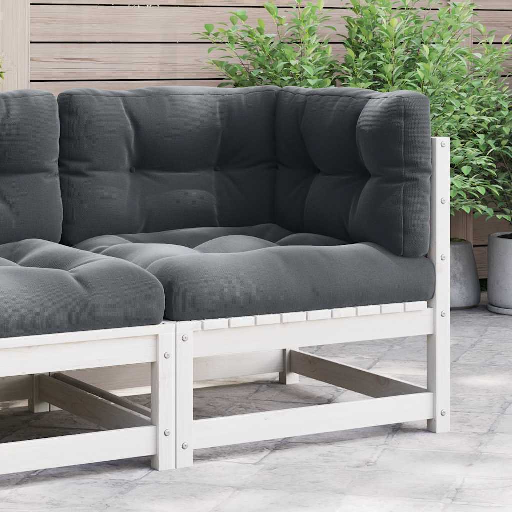 Garten-Ecksofa mit Kissen Massivholz Kiefer