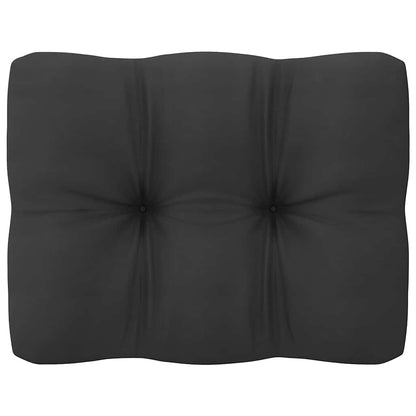 Garten-Mittelsofa mit Anthrazit Kissen Weiß Massivholz Kiefer