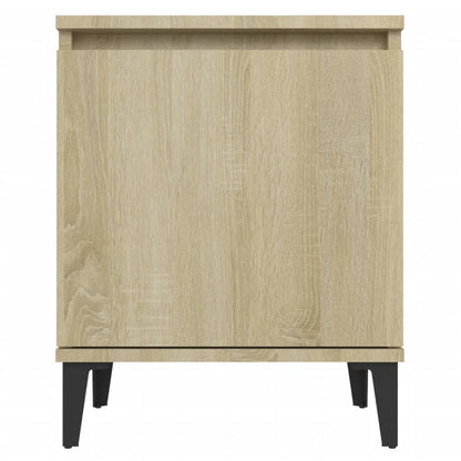 Nachtschränke mit Metallbeinen Sonoma-Eiche 40x30x50 cm