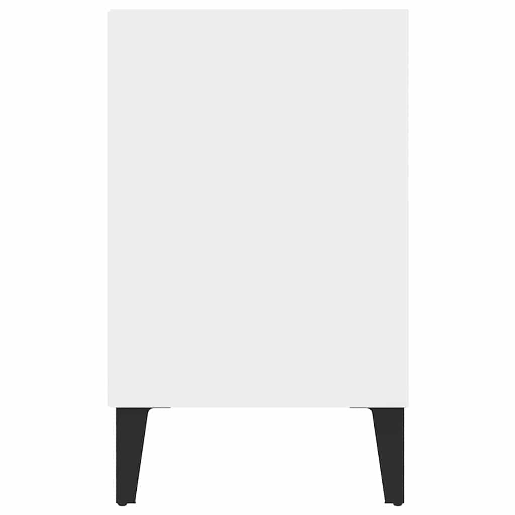 TV-Schrank mit Metallbeinen Weiß 103,5x30x50 cm