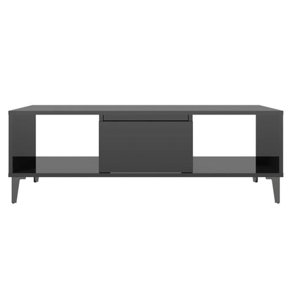 Couchtisch Hochglanz-Schwarz 103,5x60x35 cm Holzwerkstoff