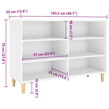 Sideboard Weiß 103,5x35x70 cm Holzwerkstoff