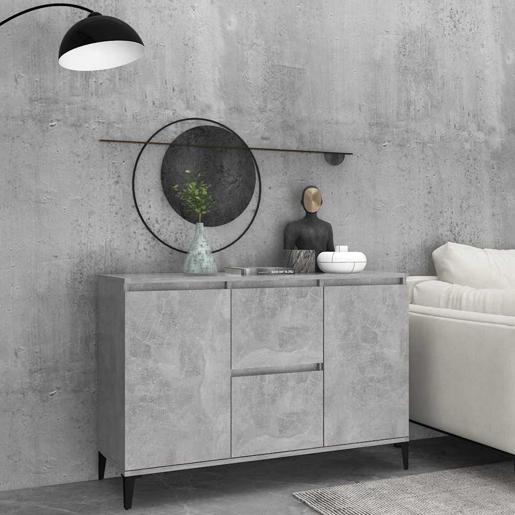 Sideboard Betongrau 102x35x70 cm Holzwerkstoff