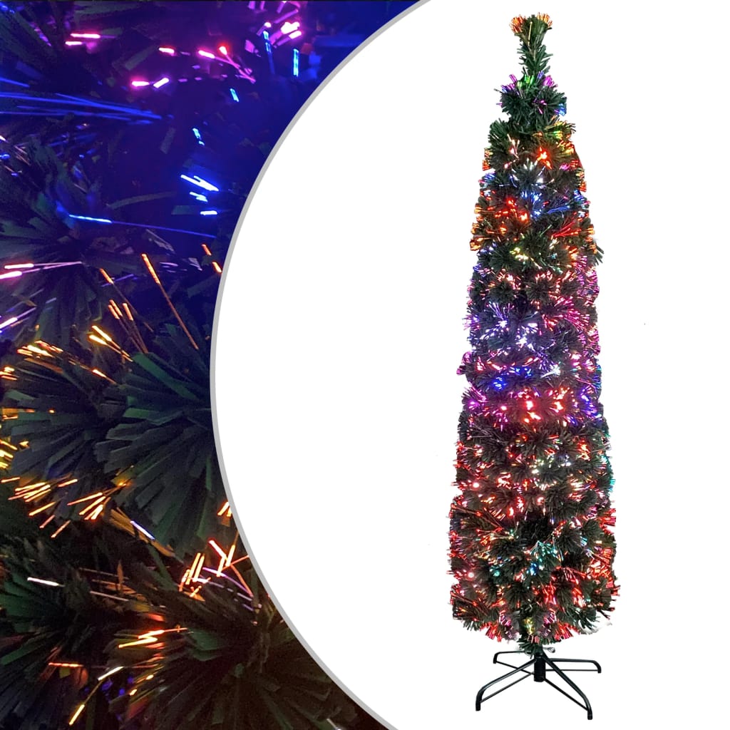 Künstlicher Weihnachtsbaum Schlank mit Ständer 120 cm Glasfaser