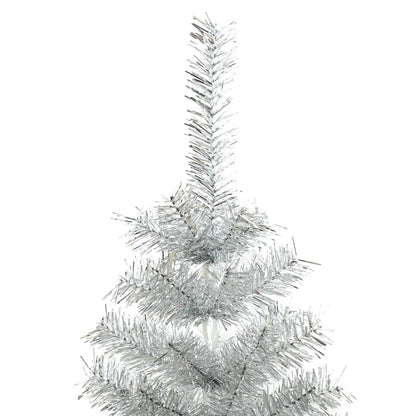Künstlicher Weihnachtsbaum mit Ständer Silber 120 cm PET