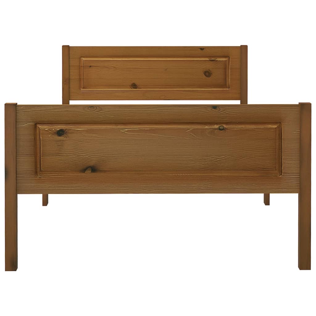 Massivholzbett Kiefer Honigbraun 100x200 cm