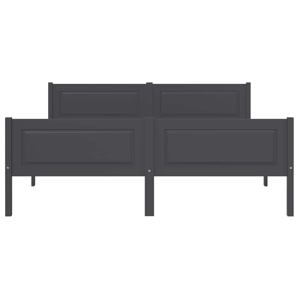 Massivholzbett Kiefer Grau 140x200 cm