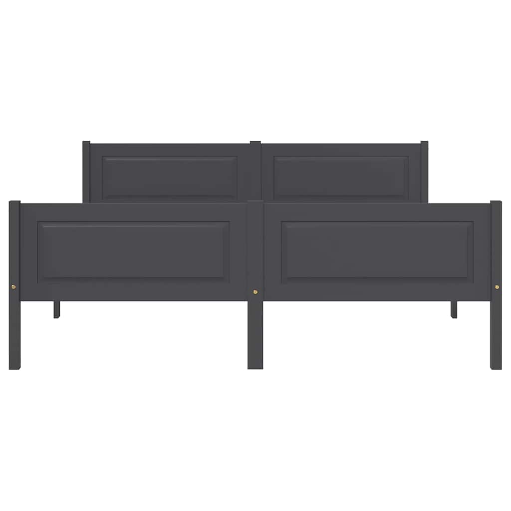 Massivholzbett Kiefer Grau 160x200 cm