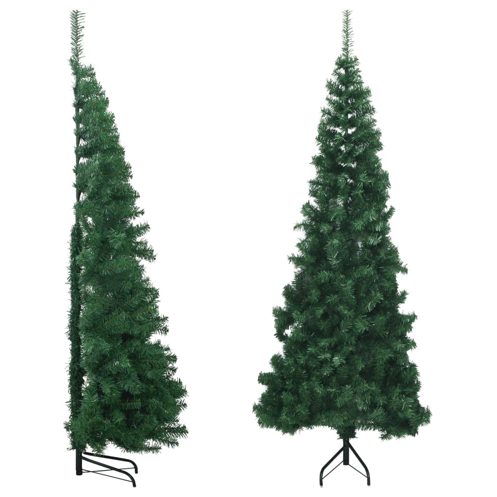 Künstlicher Eck-Weihnachtsbaum Grün 180 cm PVC