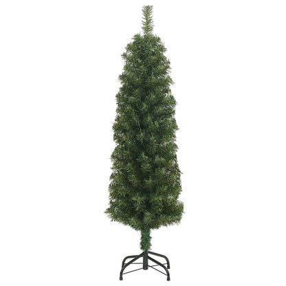 Künstlicher Weihnachtsbaum Schlank mit Ständer Grün 120 cm PVC