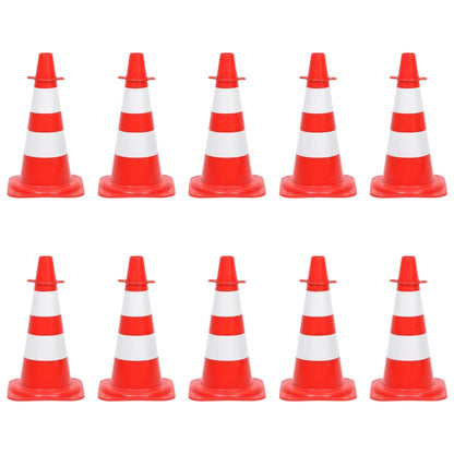 Leitkegel-Set mit 10 m Kette Rot und Weiß