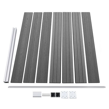 Zaunelement Set WPC 872x146 cm Grau