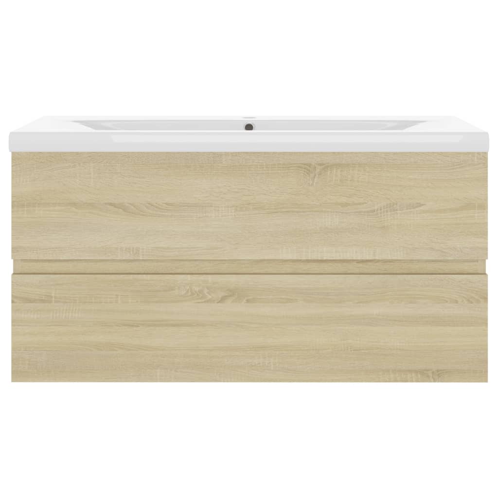 Waschbeckenunterschrank Einbaubecken Sonoma-Eiche Holzwerkstoff