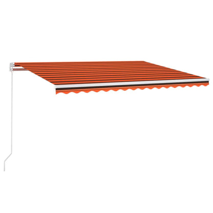 Markise Manuell Einziehbar 450x350 cm Orange und Braun