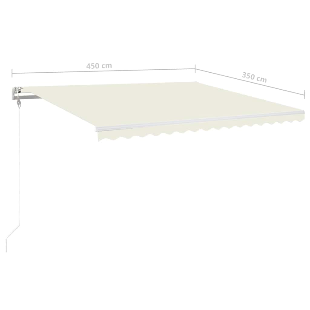 Automatische Markise mit LED & Windsensor 450x350 cm Creme