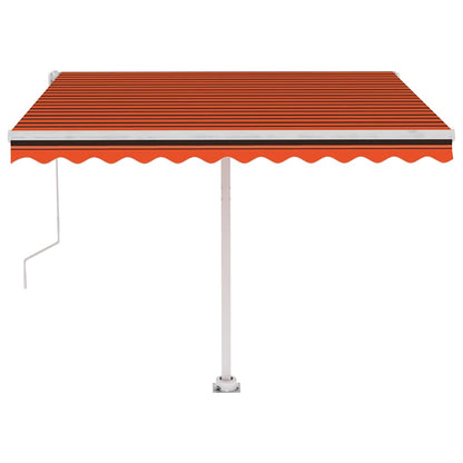 Standmarkise Automatisch 350x250 cm Orange/Braun