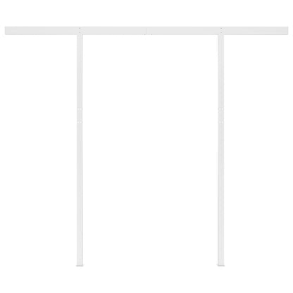 Markise Manuell Einziehbar mit Pfosten 3,5x2,5 m Orange & Braun