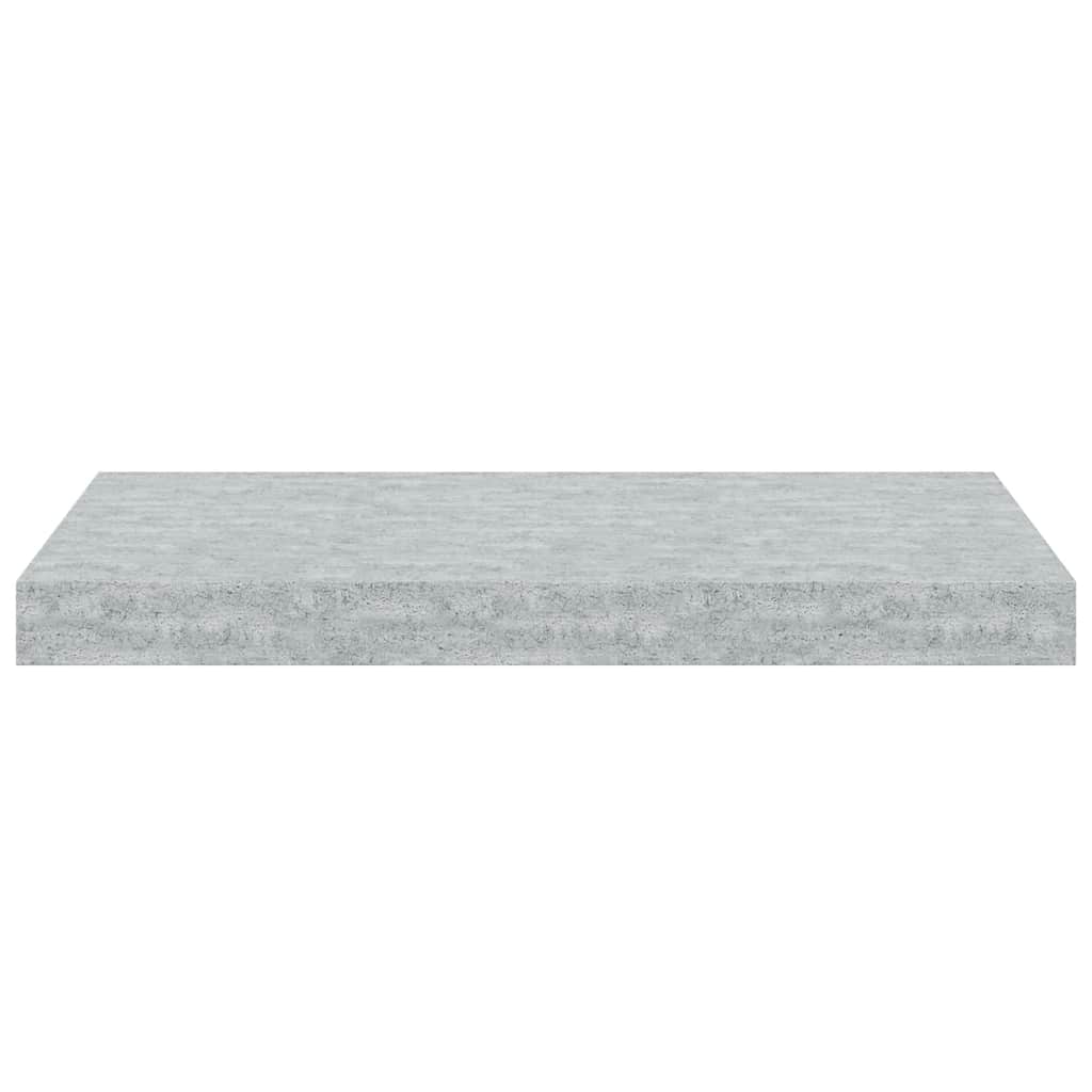 Schweberegale 2 Stk. Betongrau 50x23x3,8 cm MDF