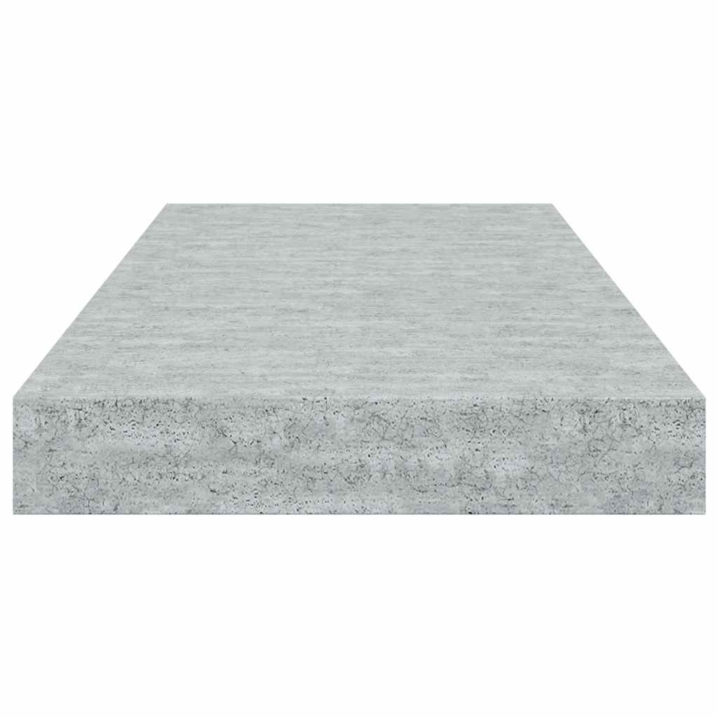 Schweberegale 2 Stk. Betongrau 50x23x3,8 cm MDF
