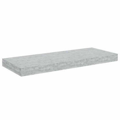 Schweberegale 2 Stk. Betongrau 60x23,5x3,8 cm MDF