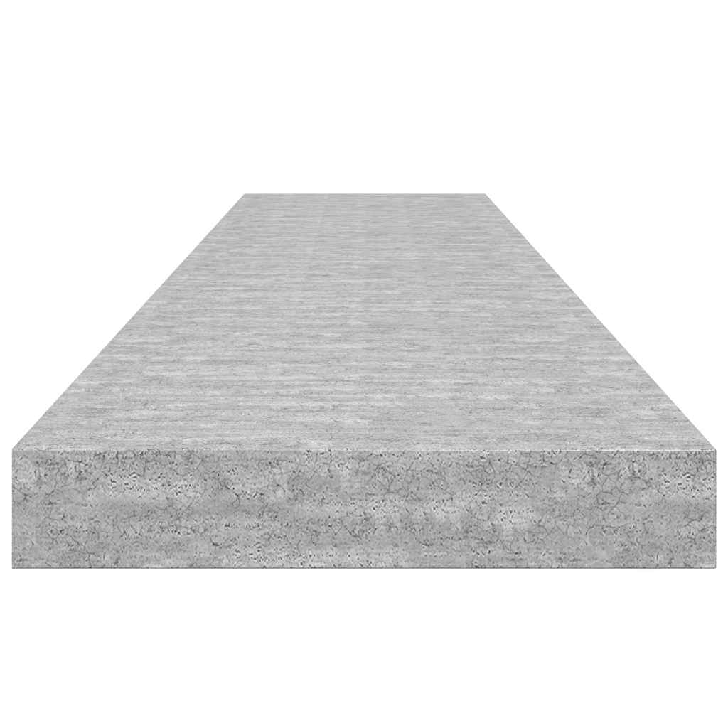 Schweberegale 4 Stk. Betongrau 120x23,5x3,8 cm MDF
