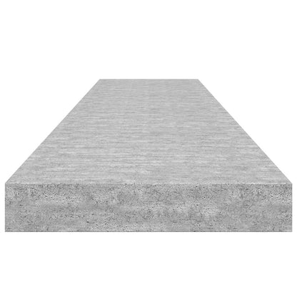 Schweberegale 4 Stk. Betongrau 120x23,5x3,8 cm MDF