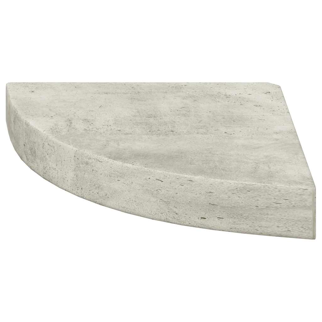 Eck-Schweberegale 2 Stk. Betongrau 25x25x3,8 cm MDF