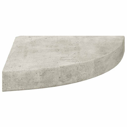Eck-Schweberegale 2 Stk. Betongrau 25x25x3,8 cm MDF