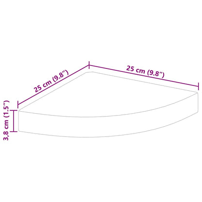 Eck-Schweberegale 2 Stk. Betongrau 25x25x3,8 cm MDF