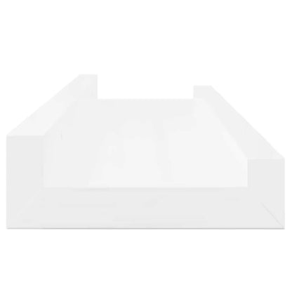 Wandregale 2 Stk. Hochglanz-Weiß 40x9x3 cm