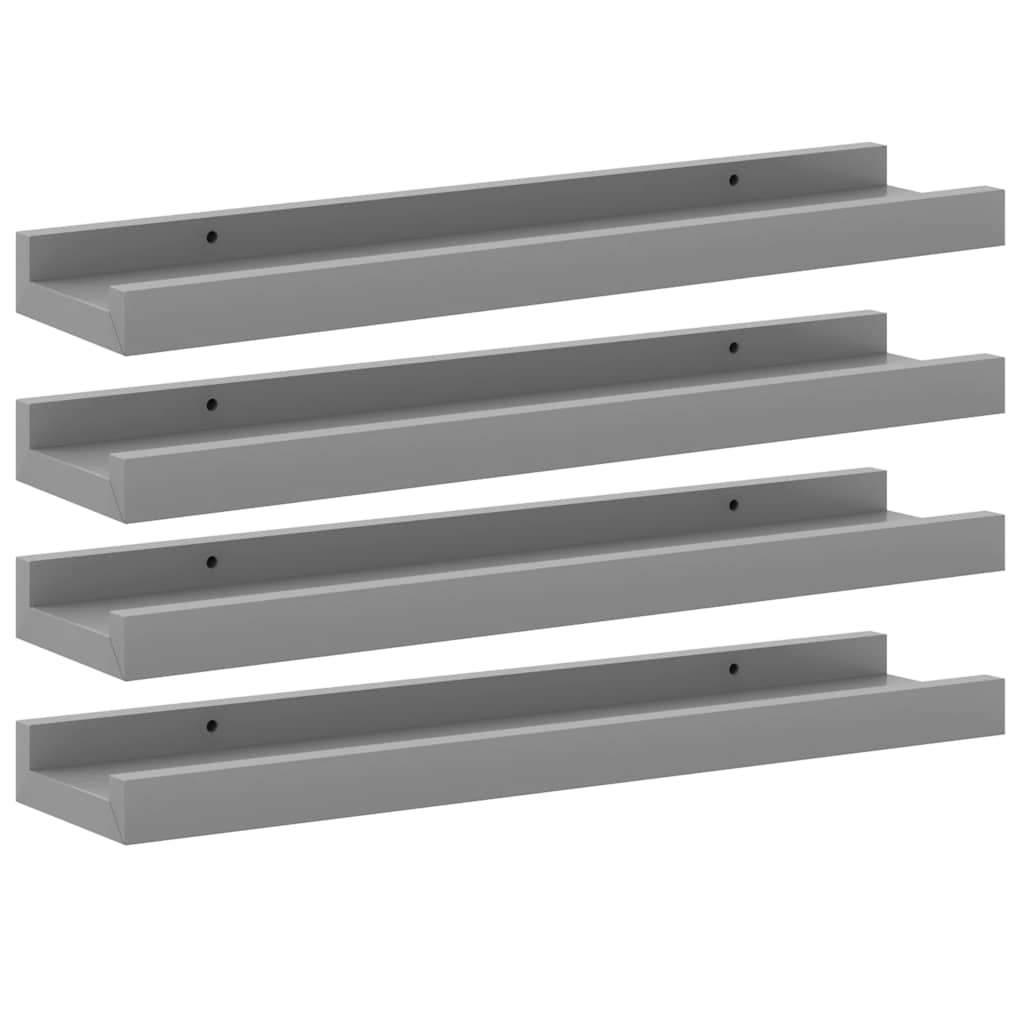 Wandregale 4 Stk. Grau 40x9x3 cm