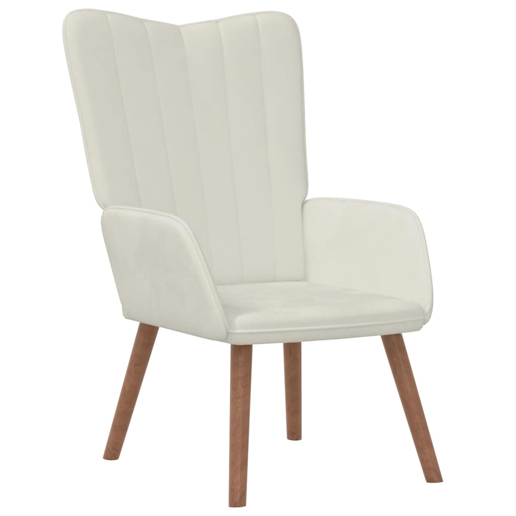 Relaxsessel Cremeweiß Samt