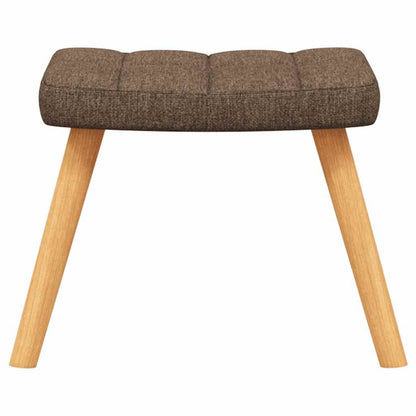 Relaxsessel mit Hocker Braun Stoff