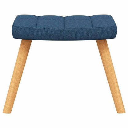 Relaxsessel mit Hocker Blau Stoff