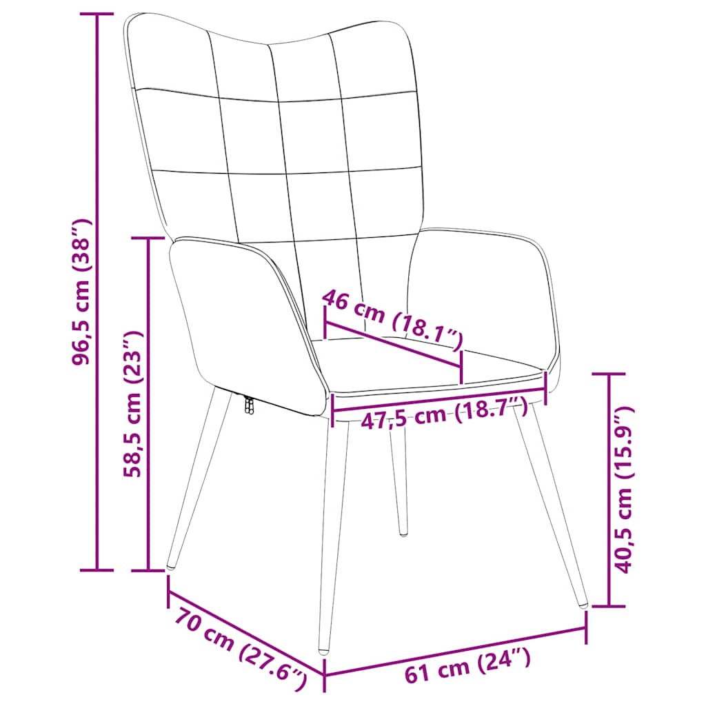 Relaxsessel Dunkelgrau Stoff
