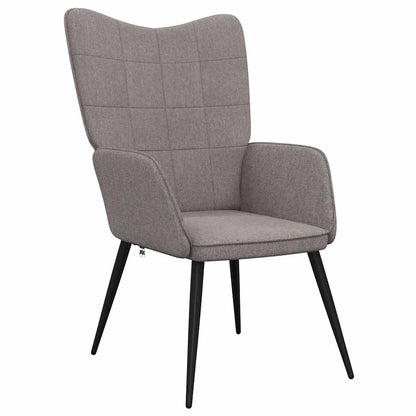 Relaxsessel mit Hocker Taupe Stoff