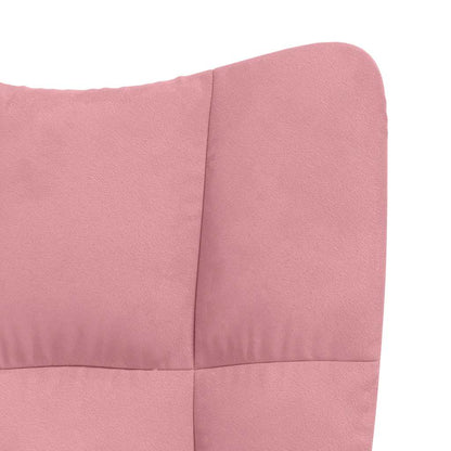 Relaxsessel mit Hocker Rosa Samt