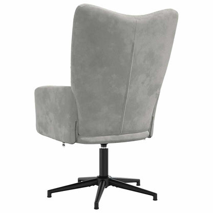 Relaxsessel Hellgrau Samt