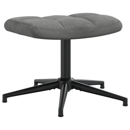 Relaxsessel mit Hocker Dunkelgrau Samt