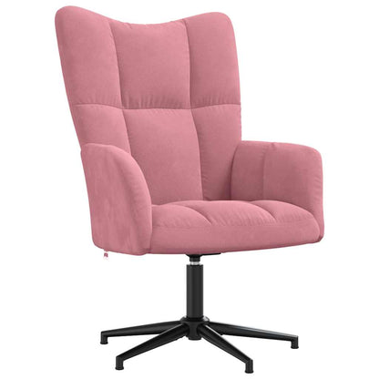 Relaxsessel mit Hocker Rosa Samt