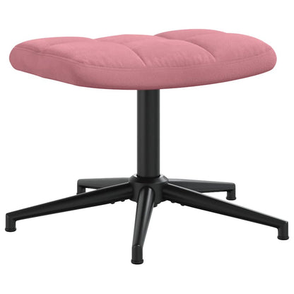 Relaxsessel mit Hocker Rosa Samt